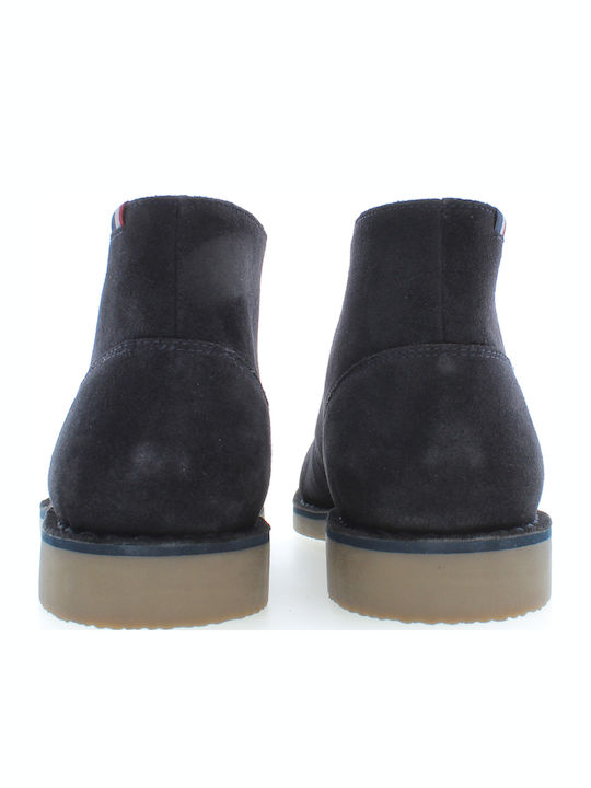Must Suede Navy Μπλε Ανδρικά Μποτάκια