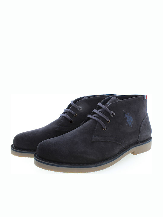 Must Suede Navy Μπλε Ανδρικά Μποτάκια