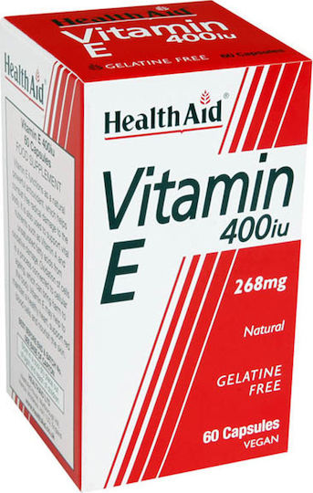 Health Aid Vitamin E Βιταμίνη για τo Δέρμα & Αντιοξειδωτική δράση 400iu 268mg 30 φυτικές κάψουλες