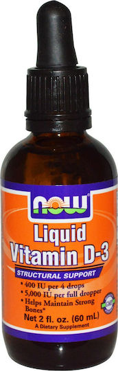 Now Foods Liquid Vitamin D-3 Vitamin for Immune System Boost & Bone Health 400iu 60ml