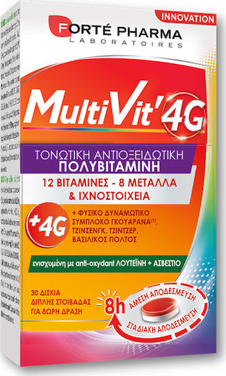 Forte Pharma MultiVit Multivitamin for Energy, Immune System Boost & Bone Health suitable for adults 50+ 30 tabs