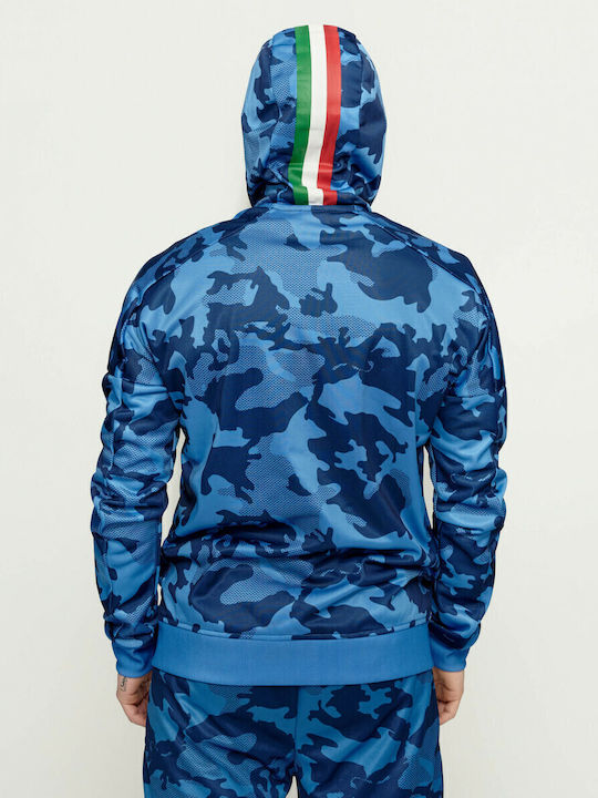 ITA Ζακέτα με Κουκούλα Blue Camo