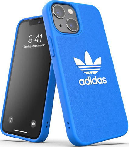 adidas Adicolor Umschlag Rückseite Silikon Blau (iPhone 13 Mini)