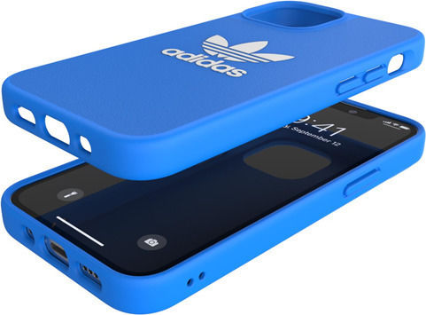 adidas Adicolor Umschlag Rückseite Silikon Blau (iPhone 13 Mini)