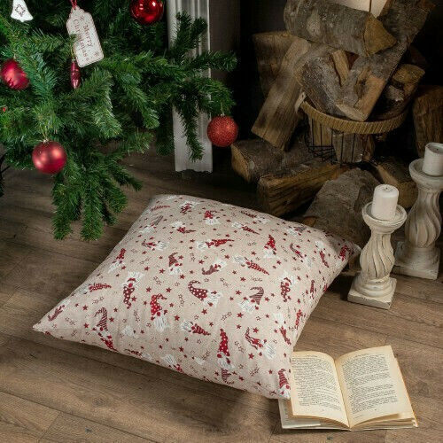 Teoran Christmas Decorative Pillow Zermatt Square Beige 45x45cm