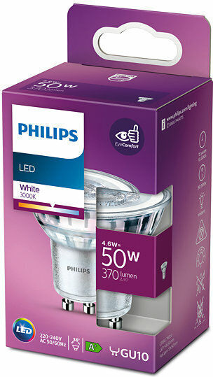 Philips LED Bulb 4.6W for Socket GU10 Warm White 370lm