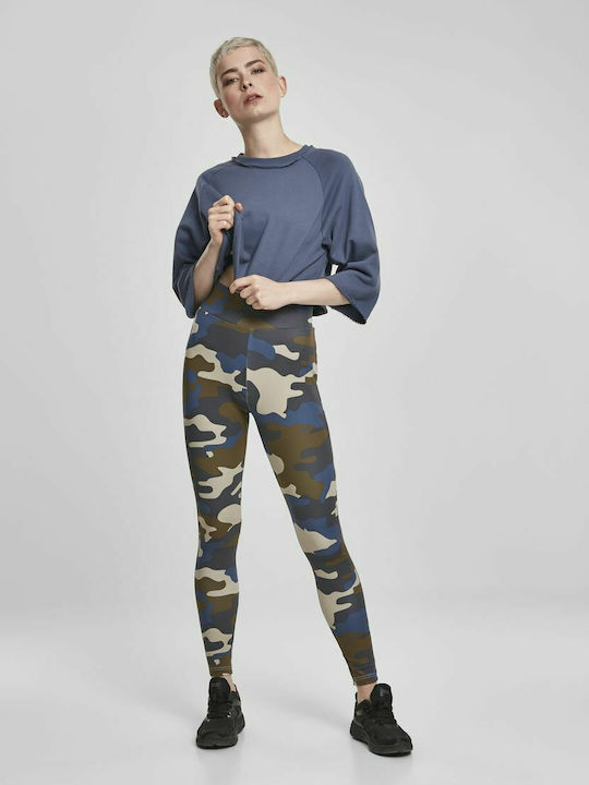 Training Γυναικείο Μακρύ Κολάν Ψηλόμεσο Summer Olive Camo