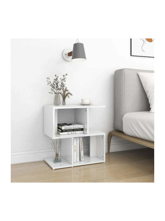 White Wooden Bedside Tables 2 Pieces 50x30x51.5cm