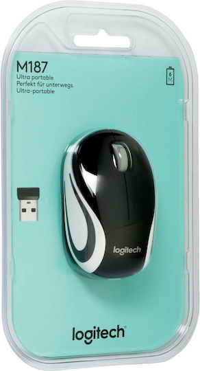Logitech M187 Безжичен Мини Мишка Черен