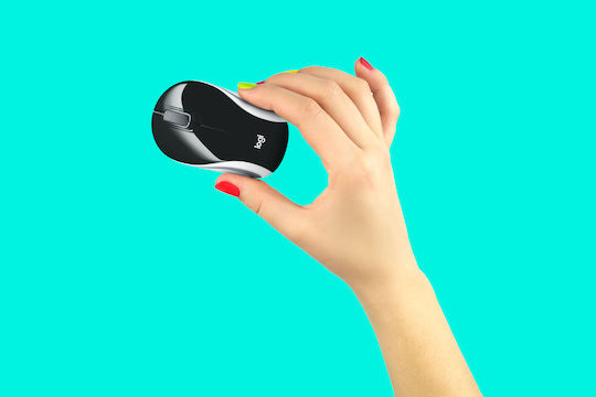 Logitech M187 Безжичен Мини Мишка Черен