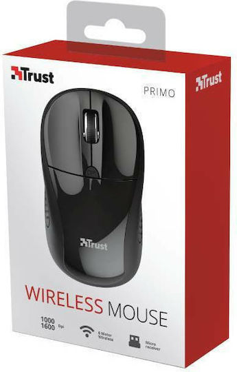 Trust Primo Wireless Безжичен Мишка Черен