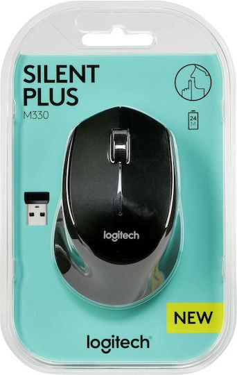 Logitech M330 Silent Plus Kabellos Maus Schwarz