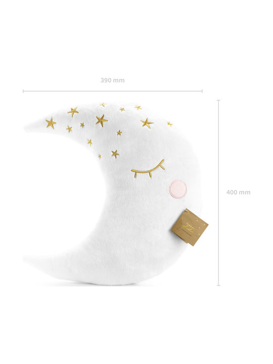 PartyDeco Crib Decorative Pillow Moon White 39x40cm