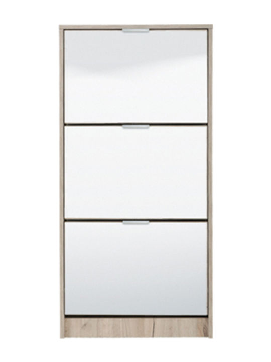 Ξύλινη Παπουτσοθήκη Hugo 23 με 3 Ράφια Sonoma Μ67xΠ28xΥ119cm