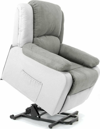 Olivia Πολυθρόνα Relax Massage με Υποπόδιο White 80x90x108cm