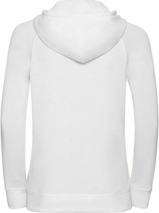 R-284F-0 Women's Sweatshirt Jacket Hooded White