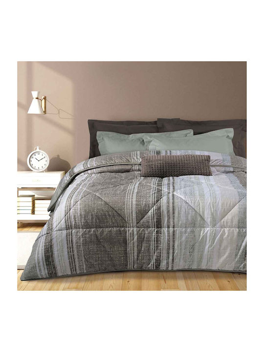 Das Home Πάπλωμα Υπέρδιπλο 220x240εκ. 4786 Γκρι / Λευκό
