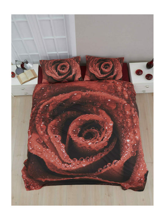 Viopros Quilt Set Queen 220x240cm Πάσιον Red 3pcs