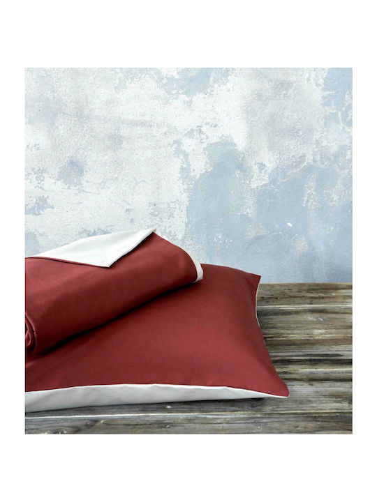 Nima Quilt Queen 220x240cm Abalone Wine Red / Light Beige