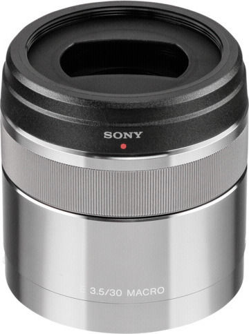 Sony Crop Camera Lens 30mm f/3.5 Standard / Macro for Sony E Mount Silver