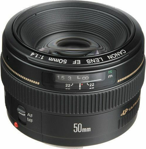 Canon Full Frame Φωτογραφικός Φακός 50mm f/1.4 USM Σταθερός για Canon EF Mount Μαύρος