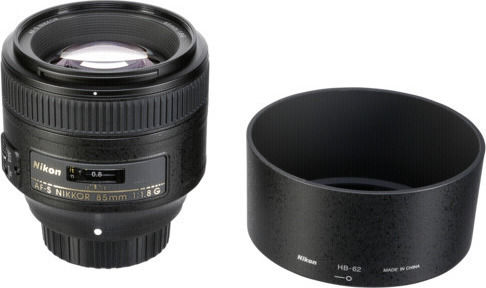 Nikon Full Frame Camera Lens AF-S NIKKOR 85mm f/1.8G Telephoto for Nikon F Mount Black