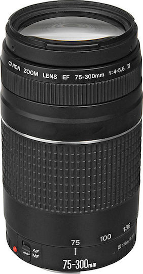Canon Full Frame Φωτογραφικός Φακός EF 75-300mm f/4-5.6 III Tele Zoom για Canon EF Mount Μαύρος