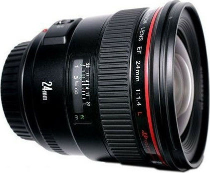 Canon Full Frame Φωτογραφικός Φακός 24mm f/1.4L II USM Wide Angle για Canon EF Mount Μαύρος