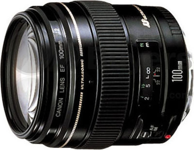 Canon Full Frame Φωτογραφικός Φακός EF 100mm f/2 USM Telephoto για Canon EF Mount Black