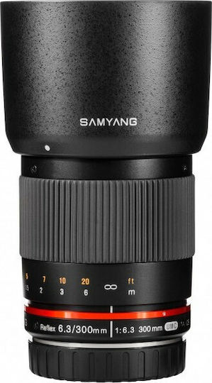 Samyang Voller Rahmen Kameraobjektiv 300mm f/6.3 ED UMC CS Teleobjektiv für Sony E Mount Black