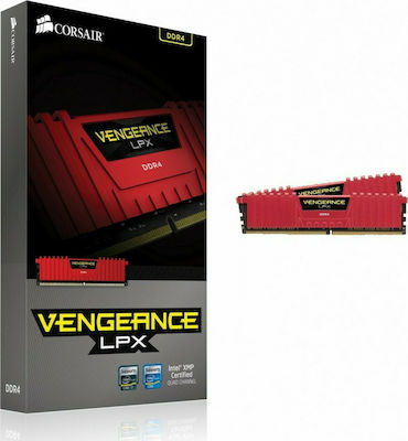 Corsair Vengeance LPX 16GB DDR4 RAM με 2 Modules (2x8GB) και Ταχύτητα 2666 για Desktop