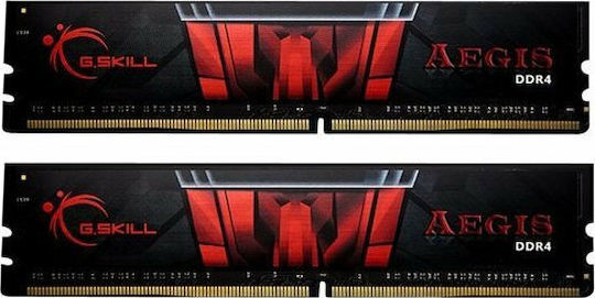 G.Skill Aegis 16GB DDR4 RAM with 2 Modules (2x8GB) and 2400 Speed for Desktop