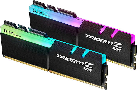 G.Skill Trident Z RGB DDR4 32GB RAM με 4x8GB Modules και Ταχύτητα 3200 για Desktop