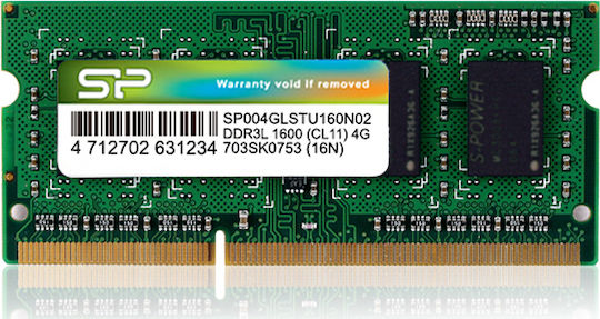 Silicon Power DDR3L με Module 1x4GB και Ταχύτητα 1600 για Laptop
