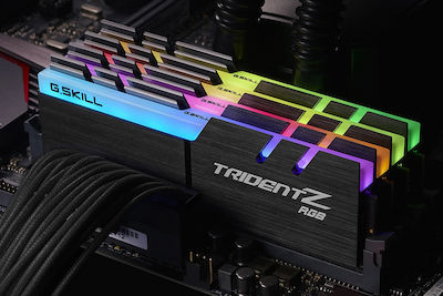 G.Skill Trident Z RGB 32GB DDR4 RAM με 4 Modules (4x8GB) και Ταχύτητα 3200 για Desktop