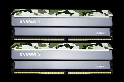 G.Skill Sniper X Classic Camo 16GB DDR4 RAM mit 2 Modulen (2x8GB) und Geschwindigkeit 3200 für Schreibtisch