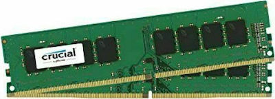 Crucial 8GB DDR4 RAM με 2 Modules (2x4GB) και Ταχύτητα 2666 για Desktop