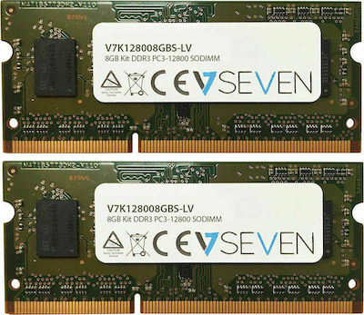 V7 8GB DDR3 RAM with 2 Modules (2x4GB) and 1600 Speed for Laptop