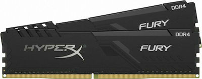 HyperX Fury 16GB DDR4 RAM με 2 Modules (2x8GB) και Ταχύτητα 3200 για Desktop