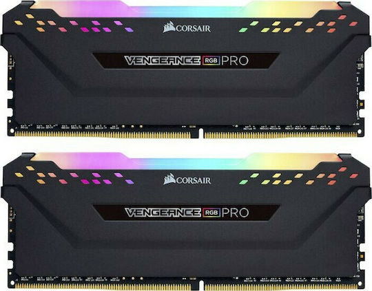Corsair Vengeance RGB Pro 64GB DDR4 RAM cu 2 module (2x32GB) și