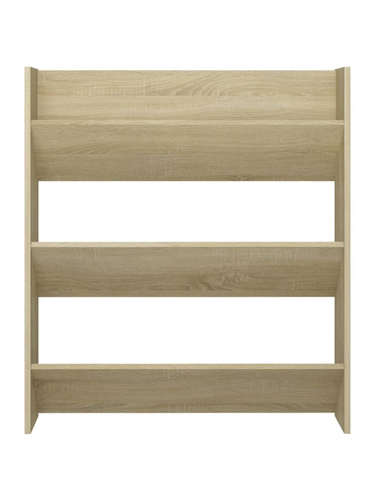 Suport pentru pantofi cu 3 Rafturi Stejar Sonoma L80xW18xH90cm