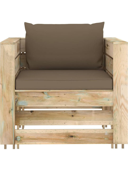 Garden & Outdoor Furniture Set for Small Spaces 2 Pieces Green with Pillows