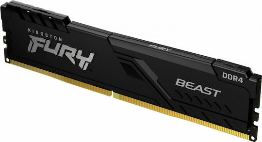 Kingston Fury Beast DDR4 16GB RAM με 2x8GB Modules και Ταχύτητα 3600 για Desktop