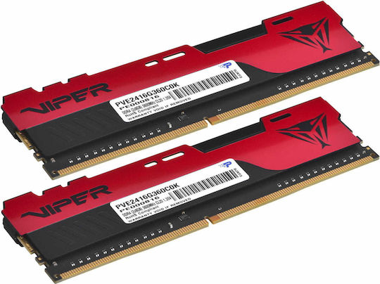 Patriot Viper Elite ΙΙ DDR4 16GB RAM με 2x8GB Modules και Ταχύτητα 3600 για Desktop