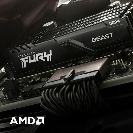 Kingston Fury Beast 4GB DDR4 RAM cu Viteză 2666 pentru Desktop