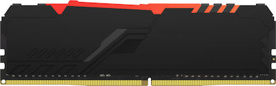 Kingston FURY Beast RGB 32GB DDR4 RAM με Ταχύτητα 3600 για Desktop