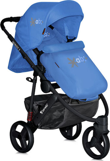 Lorelli Monza3 Verstellbar 2 in 1 Baby Kinderwagen Geeignet für Neugeborene Blau