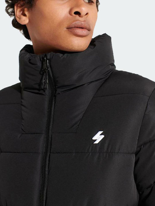 Herren Winter Jacke Puffer Schwarz