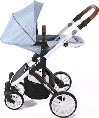 Kikka Boo Dotty 3 in 1 3 in 1 Baby Stroller Suitable for Newborn Blue 16.7kg