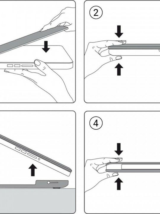 Case Tech Protect Smartshell Macbook Air 13 2018-2020 Air 13 M1 A1932 A2179 A2337 Transparent